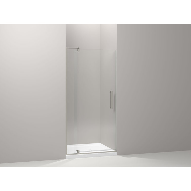 Anodized Brushed Nickel Revel 36'' x 70'' Pivot Shower Door with CleanCoat® Technology (Part number: K-707511-L-BNK)